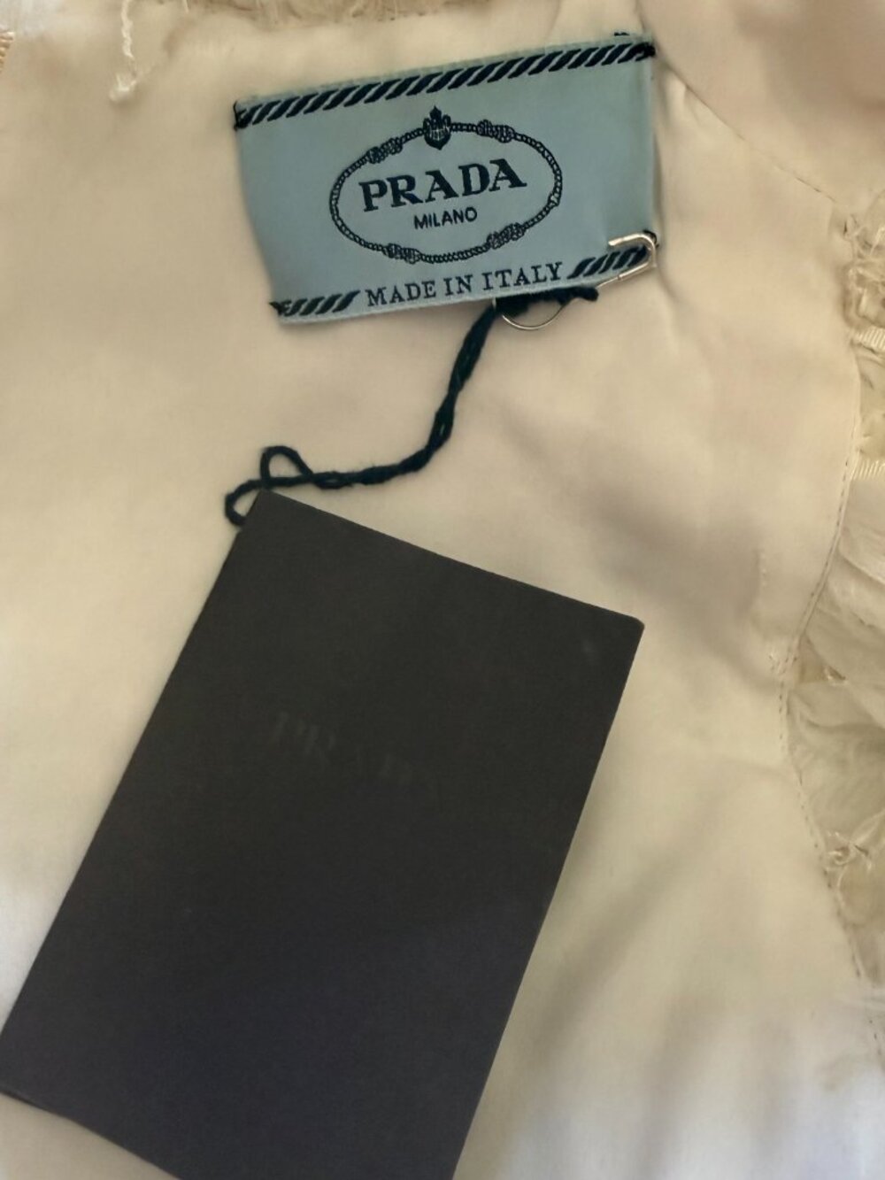 PRADA VINTAGE EMBROIDERED TWEED MINI DRESS SIZE 38 - Picture 13 of 16